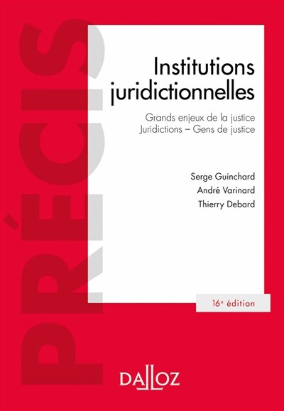 Front cover_Institutions juridictionnelles