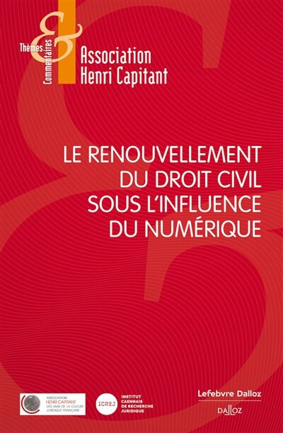 Front cover_Le renouvellement du droit civil sous l'influence du numérique