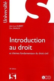 Front cover_Introduction au droit et thèmes fondamentaux du droit civil