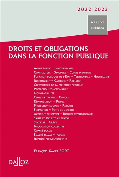 Front cover_Droits et obligations dans la fonction publique