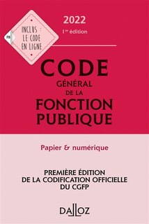 Front cover_Code g&eacute;n&eacute;ral de la fonction publique 2022