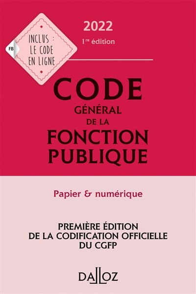 Front cover_Code g&eacute;n&eacute;ral de la fonction publique 2022