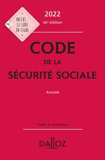 Front cover_Code de la Sécurité sociale annoté : 2022