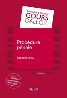 Front cover_Procédure pénale