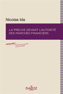 Front cover_La preuve devant l'Autorité des marchés financiers