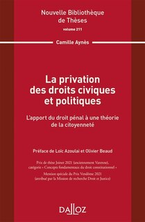 Couverture_La privation des droits civiques et politiques