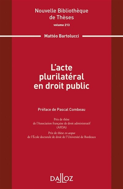Front cover_L' acte plurilatéral en droit public