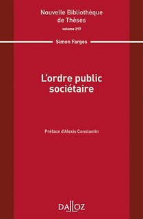 Front cover_L' ordre public sociétaire