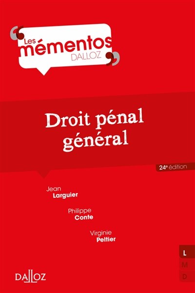 Front cover_Droit pénal général