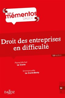 Front cover_Droit des entreprises en difficulté