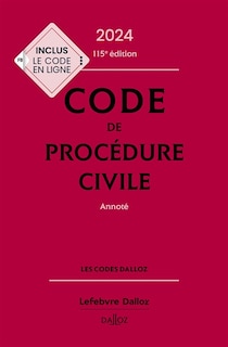 Couverture_Code de procédure civile 2024, annoté