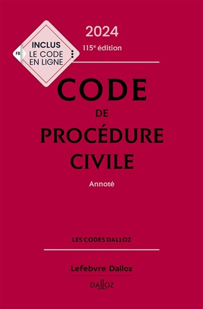 Couverture_Code de procédure civile 2024, annoté