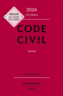 Front cover_Code civil 2024, annoté