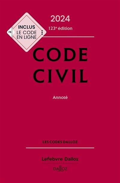Front cover_Code civil 2024, annoté