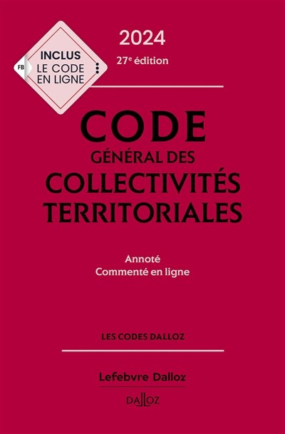 Couverture_Code général des collectivités territoriales 2024 : annoté et commenté