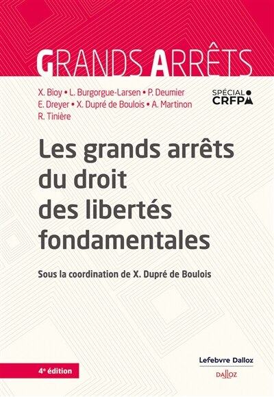 Front cover_Les grands arrêts du droit des libertés fondamentales
