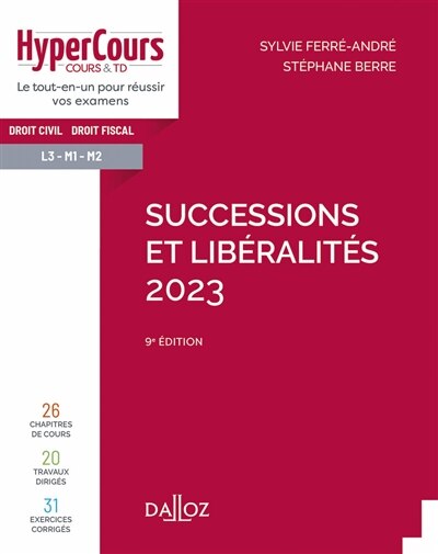 Couverture_Successions et libéralités 2023