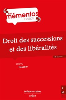 Couverture_Droit des successions et des libéralités