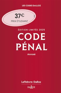 Couverture_Code p&eacute;nal 2025, annot&eacute;