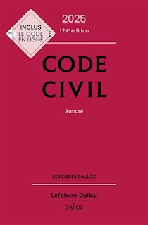 Front cover_Code civil 2025, annoté