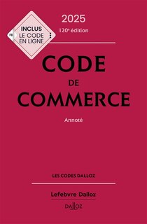 Front cover_Code de commerce 2025, annoté