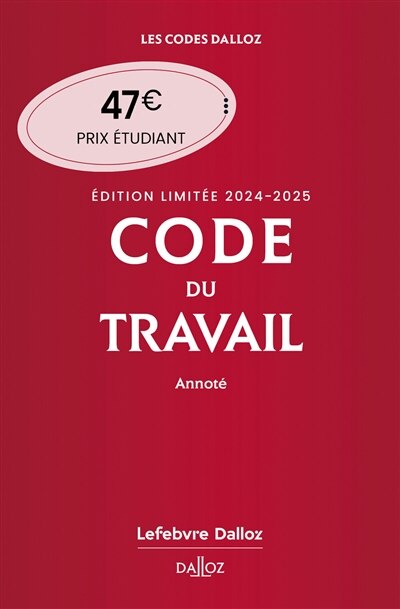 Couverture_Code du travail 2024-2025 : annoté