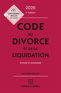 Couverture_Code du divorce et de la liquidation 2026