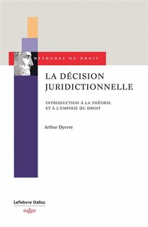 Front cover_La décision juridictionnelle