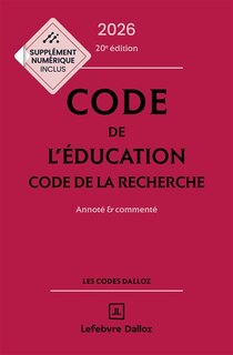 Front cover_Code de l'éducation 2026 : code de la recherche : annoté & commenté