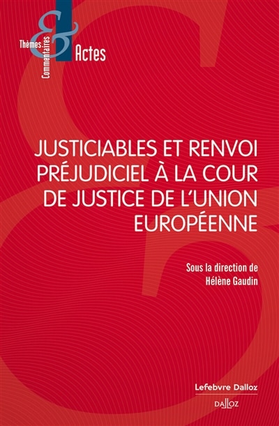 Front cover_Justiciables et renvoi préjudiciel à la cour de justice de l'Union européenne