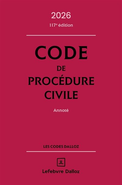 Couverture_Code de procédure civile 2026, annoté