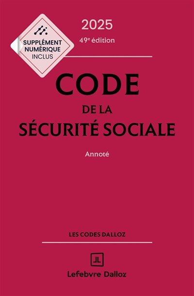 Front cover_Code de la Sécurité sociale 2025 : annoté