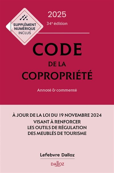 Front cover_Code de la copropriété 2025 : annoté & commenté