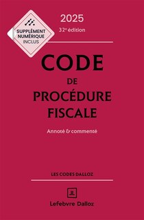 Front cover_Code de procédure fiscale 2025 : annoté & commenté