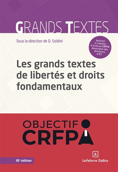 Front cover_Les grands textes de libertés et droits fondamentaux