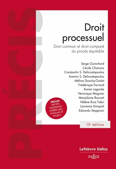 Couverture_Droit processuel : droit commun et droit comparé du procès équitable