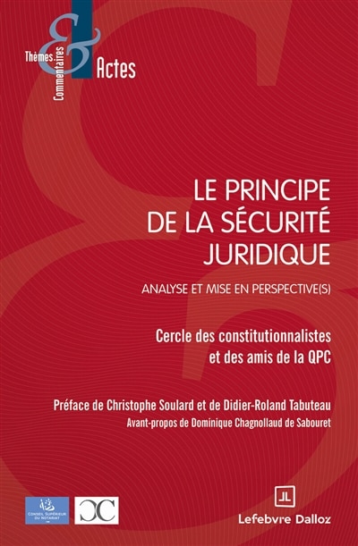 Couverture_Le principe de la sécurité juridique