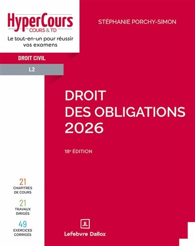 Couverture_Droit des obligations 2026 : droit civil, L2