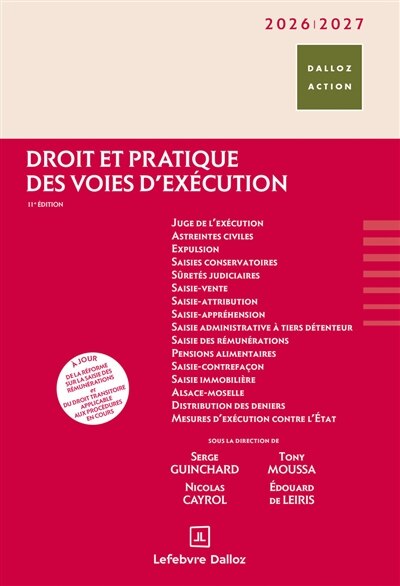 Couverture_Droit et pratique des voies d'exécution