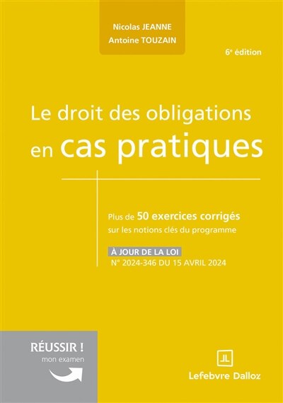 Front cover_Le droit des obligations en cas pratiques