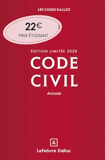 Front cover_Code civil 2026, annoté