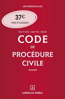 Couverture_Code de procédure civile 2026, annoté