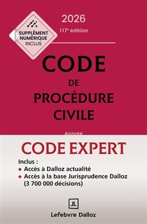 Front cover_Code de procédure civile 2026
