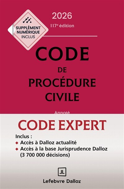 Front cover_Code de procédure civile 2026