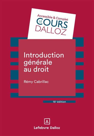 Couverture_Introduction générale au droit