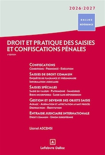 Couverture_Droit et pratique des saisies et confiscations pénales