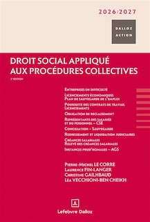Couverture_Droit social appliqué aux procédures collectives