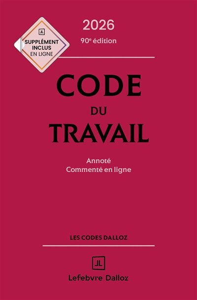 Front cover_Code du travail 2026