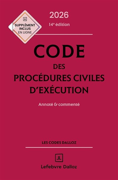 Couverture_Code des proc&eacute;dures civiles d'ex&eacute;cution 2026