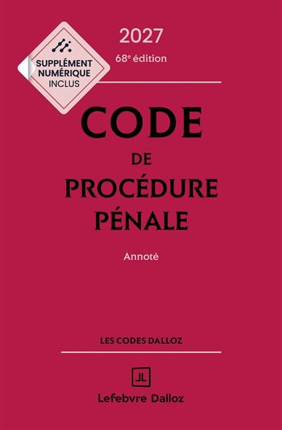 Couverture_Code de proc&eacute;dure p&eacute;nale 2027, annot&eacute;